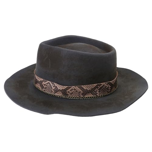 Ralondbey Hut Vintage Homburg Panama Hut viktorianischen Zeitalter Western Rancher Hut vielseitiger Trilby Zylinder für Abendessen Outdoor Casual Wear von Ralondbey