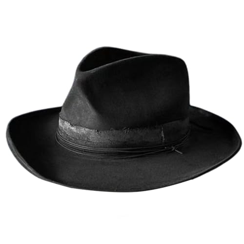 Ralondbey Hut Vintage Panama Hut Erwachsene Flat Top Hut Unisex Cosplay Party Kostüm Fedora Hüte von Ralondbey