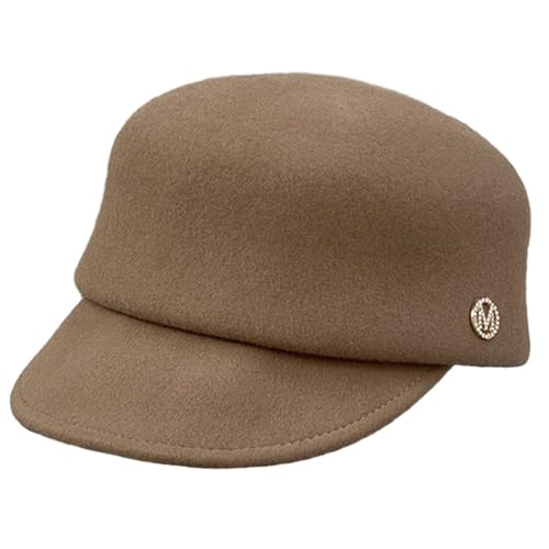 Ralondbey Hut aus Wolle, Fedora-Hut für Erwachsene, modisch, einfarbig, Schirmmütze, Reitmütze, elegante Baskenmütze, Unisex, Winter, Herbst von Ralondbey