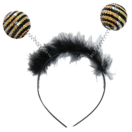 Ralondbey Stirnband Haarband Biene Stirnbänder Bienen Antenne Stirnband Bienenkostüm Zubehör Halloween Cosplay Haarschmuck für Frauen und Mädchen von Ralondbey