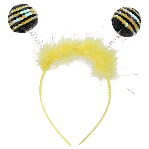 Ralondbey Stirnband Haarband Biene Stirnbänder Bienen Antenne Stirnband Bienenkostüm Zubehör Halloween Cosplay Haarschmuck für Frauen und Mädchen von Ralondbey