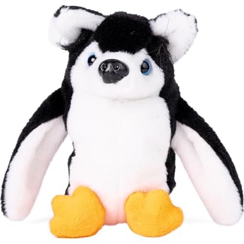 Randimals Pinguin & Husky Hybrid Kuscheltier - P-Dawg Hund Kuscheltier Pinguin Mix Plush Toy - Knuddelige Kuscheltiere für Mädchen & Jungen - Kleine Stofftiere Plushies von Randimals