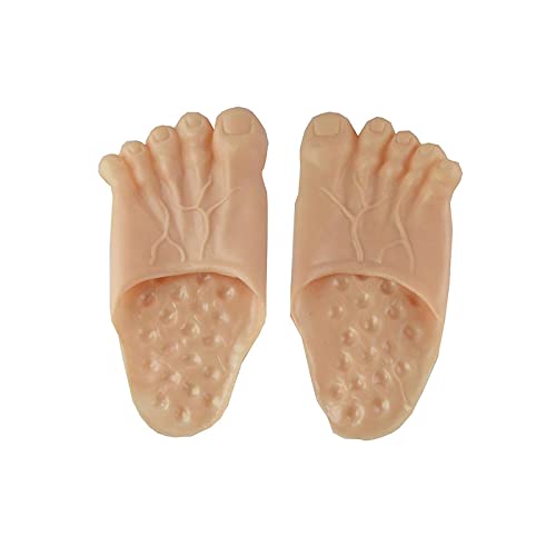 Halloween Giant Feet Slippers, Halloween Füße Hausschuhe, Lustige Nackte Füße Pantoffeln Höhlenmenschen Füße, Halloween Cosplay Riesenfüße Zubehör Kostüm Maskerade Requisiten von Ranley