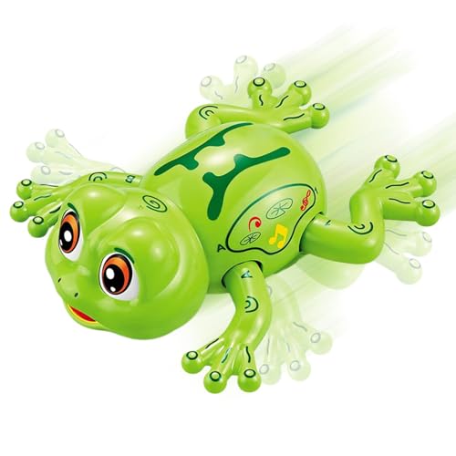 Ranley Elektrischer Frosch, elektrisches Froschspielzeug, Tierisches Krabbeltier Frosch mit Musik und Licht, Elektronisches Krabbelspielzeug mit Hindernisvermeidung, Krabbelentwicklungsspielzeug für von Ranley