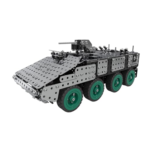 Ranstac Block Puzzle Erwachsene Panzer Hoher Schwierigkeitsgrad 3D Metall Puzzle Modell Kriegsschiffe Kirov Klasse Cruiser KJPZ-04 (Panzerwagen) von Ranstac