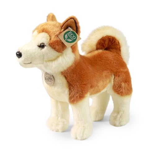 Rappa - 240353 - Hund, Akita Inu, Plüsch, 30cm x 27cm x 12cm, Handwäsche, ECO-Friendly von Rappa