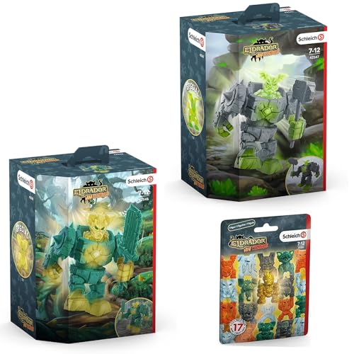 Spar-Set 412817 - Kompatibel für Schleich - Eldrador - Mini Creatures - Spielfigurenset mit 2 Robotern und Mini-Spielgfigur von Rappelkiste Spielwaren