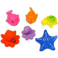 Badetiere als Badewannenspielzeug, 6 Badetierchen Gummi, ca. 6 cm von Rasehorn.com