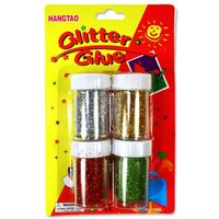 Glitzerpulver 4 Döschen, Glitzerpuder zum Basteln: Silber, Gold, Rot, Grün von Rasehorn.com