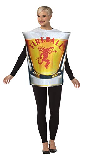 Feuerball Schnapsglas Kostüme Zimt Whiskey Drink Herren Damen Dress Up Party Cosplay Halloween Kostüm Erwachsene Einheitsgröße von Rasta Imposta