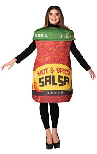 Hot & Spicy Salsa Jar Kostüm Mexikanische Tomaten Chunky Mild Tacos Gewürze Essen Dress Up Cosplay Party Kostüme Erwachsene Einheitsgröße von Rasta Imposta