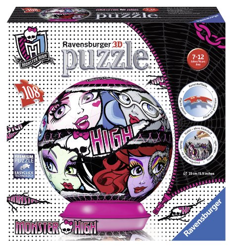 Ravensburger 12249 - Monster High - 108 Teile puzzleball von Ravensburger 3D Puzzle