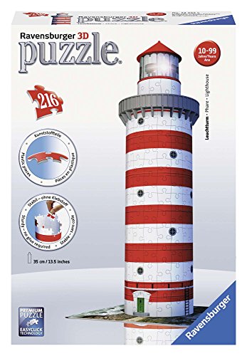 Ravensburger 12555 - Leuchtturm - 216 Teile 3D Puzzle-Bauwerke von Ravensburger