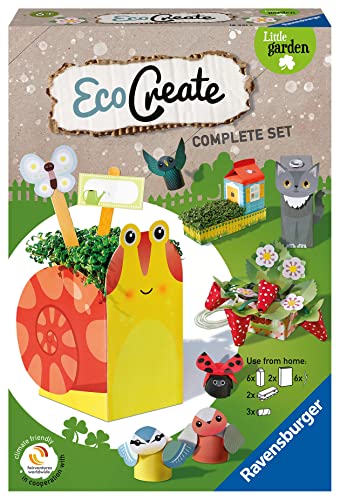 Ravensburger EcoCreate 18441 Little Garden DIY Bastelset für Kinder ab 6 Jahren - Ostergeschenke für Kinder, Osterdeko selber basteln von Ravensburger