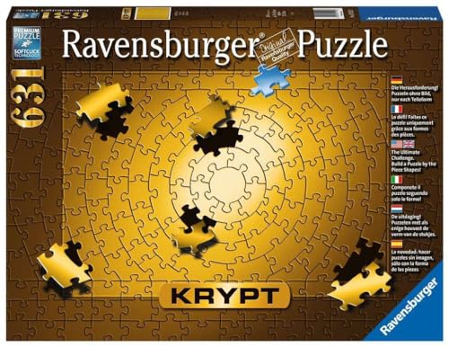 Ravensburger Puzzle 15152 - Krypt Puzzle Gold - Schweres Puzzle für Erwachsene und Kinder ab 14 Jahren, mit 631 Teilen von Ravensburger