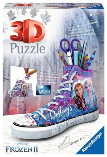 Ravensburger 3D Puzzle 12121 - Sneaker Disney Frozen 2 - Praktischer Stiftehalter - Schreibtisch-Organizer für große und kleine Fans von Anna und ELSA ab 8 Jahren von Ravensburger