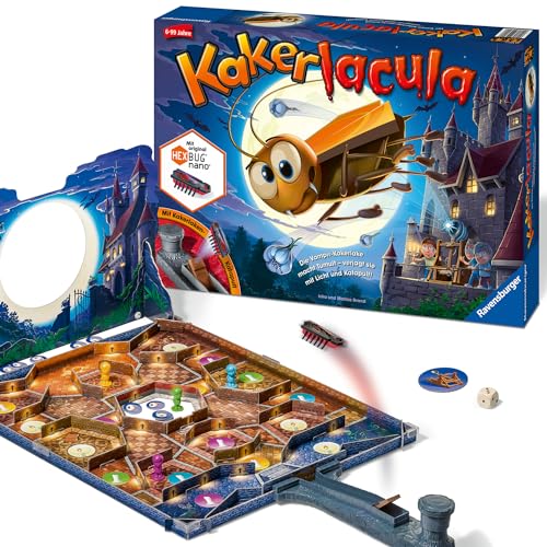 Ravensburger Kinderspiele 22300 - Kakerlacula - Aktionsspiel mit elektronischer Kakerlake für Groß und Klein, Familienspiel für 2-4 Spieler, Kinderspiel ab 5 Jahren von Ravensburger