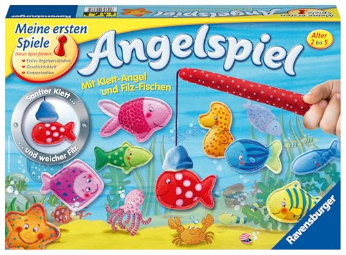 Ravensburger 22337 - Angelspiel - Angeln für Kinder, Fische fangen für 2-4 Spieler ab 2-5 Jahren von Ravensburger