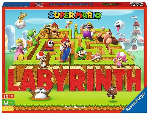 Ravensburger Familienspiel 26063 - das Verrückte Labyrinth Super Mario - mit den Figuren aus Super Mario- EIN Spieleklassiker für die ganze Familie! von Ravensburger