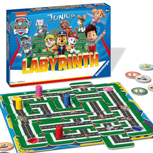 Ravensburger Kinderspiel Paw Patrol Junior Labyrinth 20799 - das bekannte Brettspiel von Ravensburger als Junior Version, Kinderspiel für Kinder ab 4 Jahren - Ostergeschenke für Kinder von Ravensburger