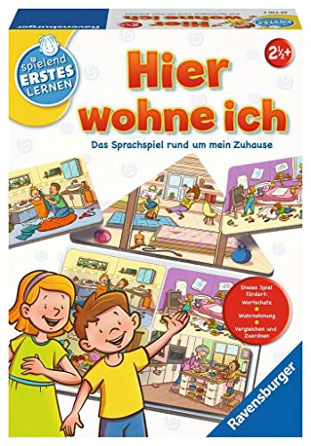 Ravensburger Lernspiel Hier wohne ich 24710, für 1-3 Spieler ab 2,5 Jahren von BRIO