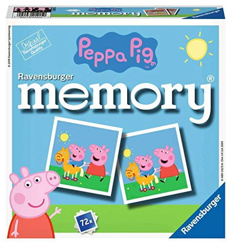 Ravensburger 21415 - Peppa Pig Memory, der Spieleklassiker für alle Fans der TV-Serie Peppa Pig, Merkspiel für 2-8 Spieler ab 4 Jahren von Ravensburger