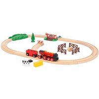 BRIO 63602900 - Rote Lola Bauernhof Zugset von Ravensburger