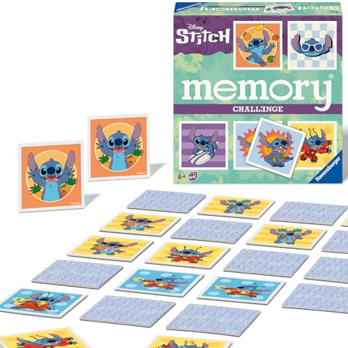 Ravensburger 24697 - Challenge Memory Disney Stitch, EIN herausforderndes Memory für 2-8 Stitch-Fans ab 6 Jahren von Ravensburger