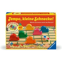 Ravensburger Kinderspiel 23034 - Tempo kleine Schnecke 40 Jahre Jubiläum, beliebtes Schneckenrennen mit zusätzlicher Siegerehrung, Brettspiel für Mädc von Ravensburger Spieleverlag