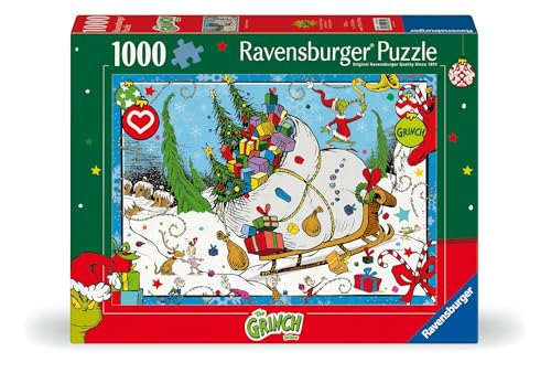 Ravensburger Puzzle 12001351 - Der Grinch - 1000 Teile Puzzle für Erwachsene und Kinder ab 14 Jahren, Weihnachts-Puzzle von Ravensburger Verlag