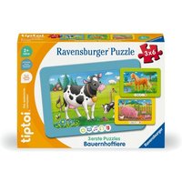 Ravensburger tiptoi Puzzle 00229 - 3 erste Puzzles: Bauernhoftiere, niedliche Rahmenpuzzles für Kinder ab 2 Jahren von Ravensburger Spieleverlag