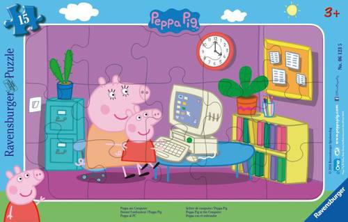 Ravensburger 06123 Puzzle: Peppa am Computer, 8-17 Teile 6123 von Ravensburger