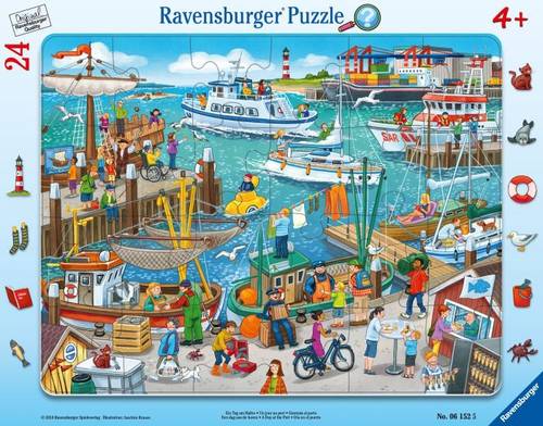 Ravensburger 06152 Puzzle: Ein Tag am Hafen 24 Teile 6152 von Ravensburger