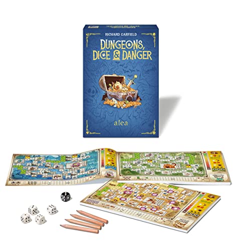 Ravensburger 27270 - Dungeons, Dice and Danger, Alea Strategiespiel, Würfelspiel für Erwachsene, Roll & Write Spiel ab 12 Jahren von Ravensburger