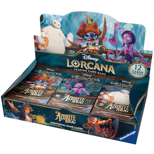 Ravensburger 11098466 Disney Lorcana: Azurblaues Meer - Display mit 24 Booster Packs (Englisch) von Ravensburger