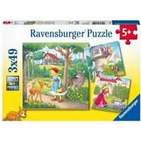 Puzzle Ravensburger Rapunzel, Rotkäppchen & der Froschkönig 3 X 49 Teile von Ravensburger