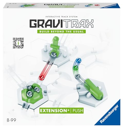 Ravensbuger GraviTrax Extension Push 22438 - Optimales Zubehör für das GraviTrax Kugelbahnsystem, Kombinierbar mit Allen Starter-Sets, Extensions und Elements, Konstruktionsspielzeug ab 8 Jahren von Ravensburger