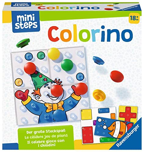 Ravensburger ministeps 4165 Colorino, Mitwachsendes Lernspiel - So Wird Farben Lernen zum Kinderspiel - Der Spieleklassiker für Kinder ab 18 Monaten, Mehrfarbig von Ravensburger