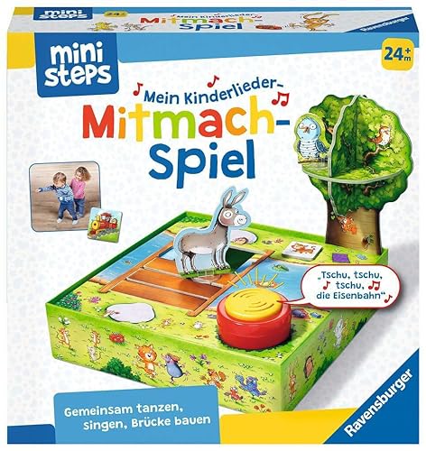 Ravensburger ministeps 4172 Mein Kinderlieder-Mitmachspiel, Lustiges Bewegungspiel mit 12 beliebten Kinderliedern, Spielzeug ab 2 Jahre von Ravensburger