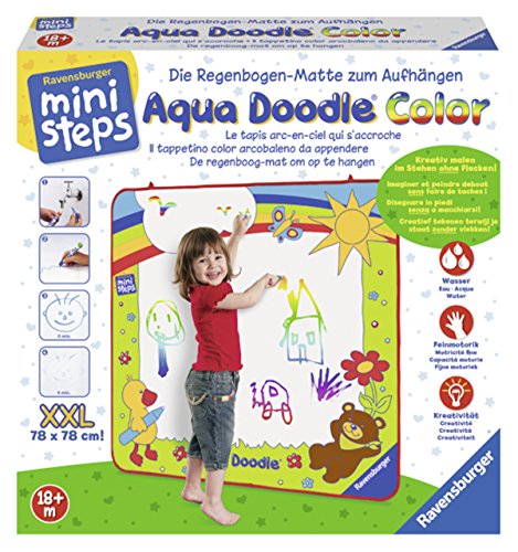 Ravensburger ministeps Aqua Doodle XXL Color - 04493 / Malmatte zum Aufhängen für kreativen Malspaß ab 18 Monate - ohne Flecken auf Wänden von Ravensburger ministeps