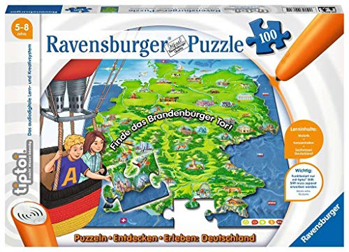 Ravensburger tiptoi 00831 Puzzeln, Entdecken, Erleben: Deutschland, für Kinder von 5-8 Jahren, vermittelt Wissenswertes über Deutschland von Ravensburger