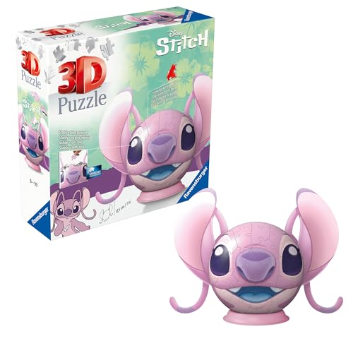 Ravensburger 3D Puzzle 11639 - Puzzle-Ball Stitch Angel - Puzzleball mit ansteckbaren Ohren - für kleine und große Stitch und Disney Fans ab 6 Jahren Ravensburger 3D Puzzle 11639 - Puzzle-Ball Stitch Angel - Puzzleball mit ansteckbaren Ohren - für kleine und große Stitch und Disney Fans ab 6 Jahren von Ravensburger
