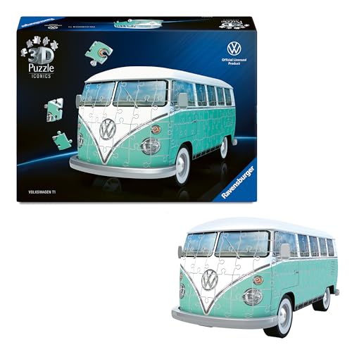 Ravensburger 3D Puzzle Iconics: 12008035 Volkswagen T1 - Eine echte Ikone der Automobilgeschichte. Der VW Bulli im Modell-Format Ravensburger 3D Puzzle Iconics: 12008035 Volkswagen T1 - Eine echte Ikone der Automobilgeschichte. Der VW Bulli im Modell-Format von Ravensburger