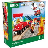 BRIO World 33815 Feuerwehr-Set - Holzeisenbahn-Set inklusive Feuerwehr-Auto mit Licht und Sound - Empfohlen für Kinder ab 3 Jahren BRIO World 33815 Feuerwehr-Set - Holzeisenbahn-Set inklusive Feuerwehr-Auto mit Licht und Sound - Empfohlen für Kinder ab 3 Jahren von Ravensburger Verlag GmbH