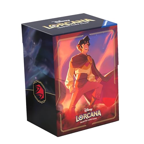 Ravensburger Disney Lorcana TCG: Himmelsleuchten Deck Box Aladdin, Spielkarten-Box passend für bis zu 80 Sammelkarten in Kartenhüllen von Ravensburger