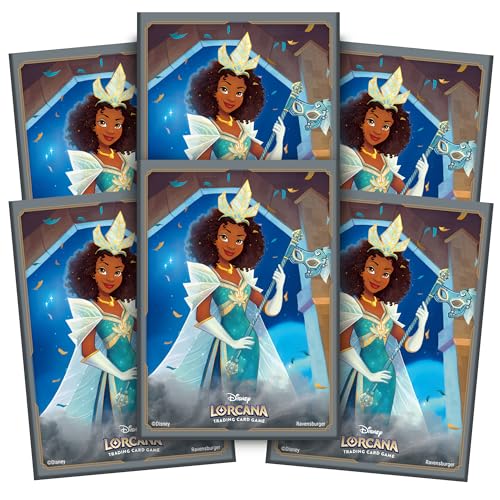 Ravensburger Disney Lorcana TCG: Himmelsleuchten Kartenhüllen Tiana, 65 Schutzhüllen für Disney Lorcana Sammelkarten von Ravensburger