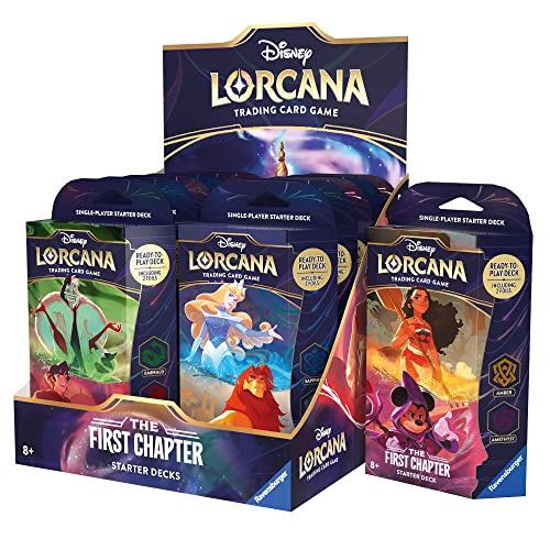 Disney Lorcana Trading Card Game: Das Erste Kapitel - Display mit 12 Starter Decks - Englisch von Ravensburger