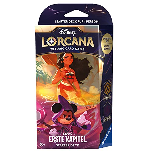 Disney Lorcana Trading Card Game: Das Erste Kapitel - Starter Deck Bernstein und Amethyst (Deutsch) von Ravensburger