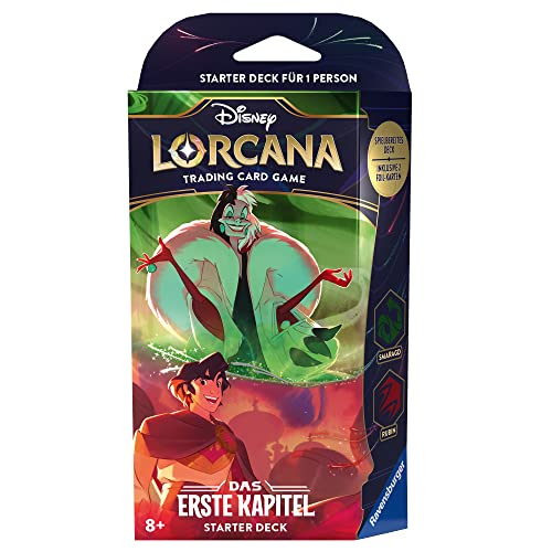 Ravensburger 11098194 Disney Lorcana: Das Erste Kapitel - Starter Deck Smaragd und Rubin (Deutsch) von Ravensburger