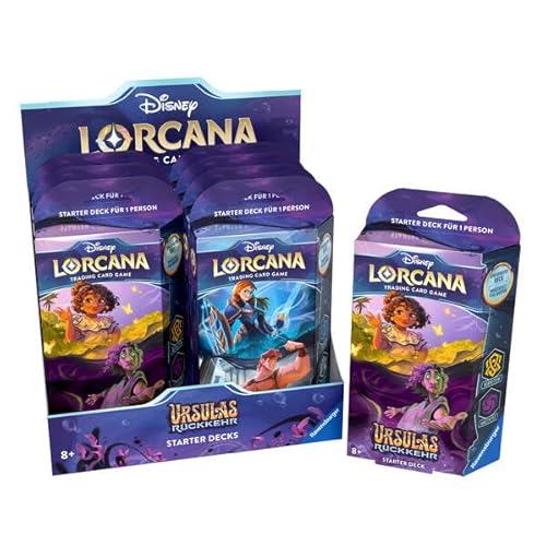 Disney Lorcana Trading Card Game: Set 4 - Display mit 8 Starter Decks (Deutsch) von Ravensburger